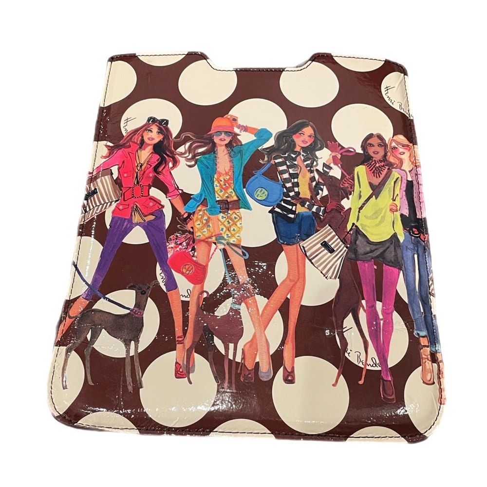 HENRI BENDEL Tablet/iPad Lined 8x10 Sleeve Case Bendel It Girls Polka Dots | GUC